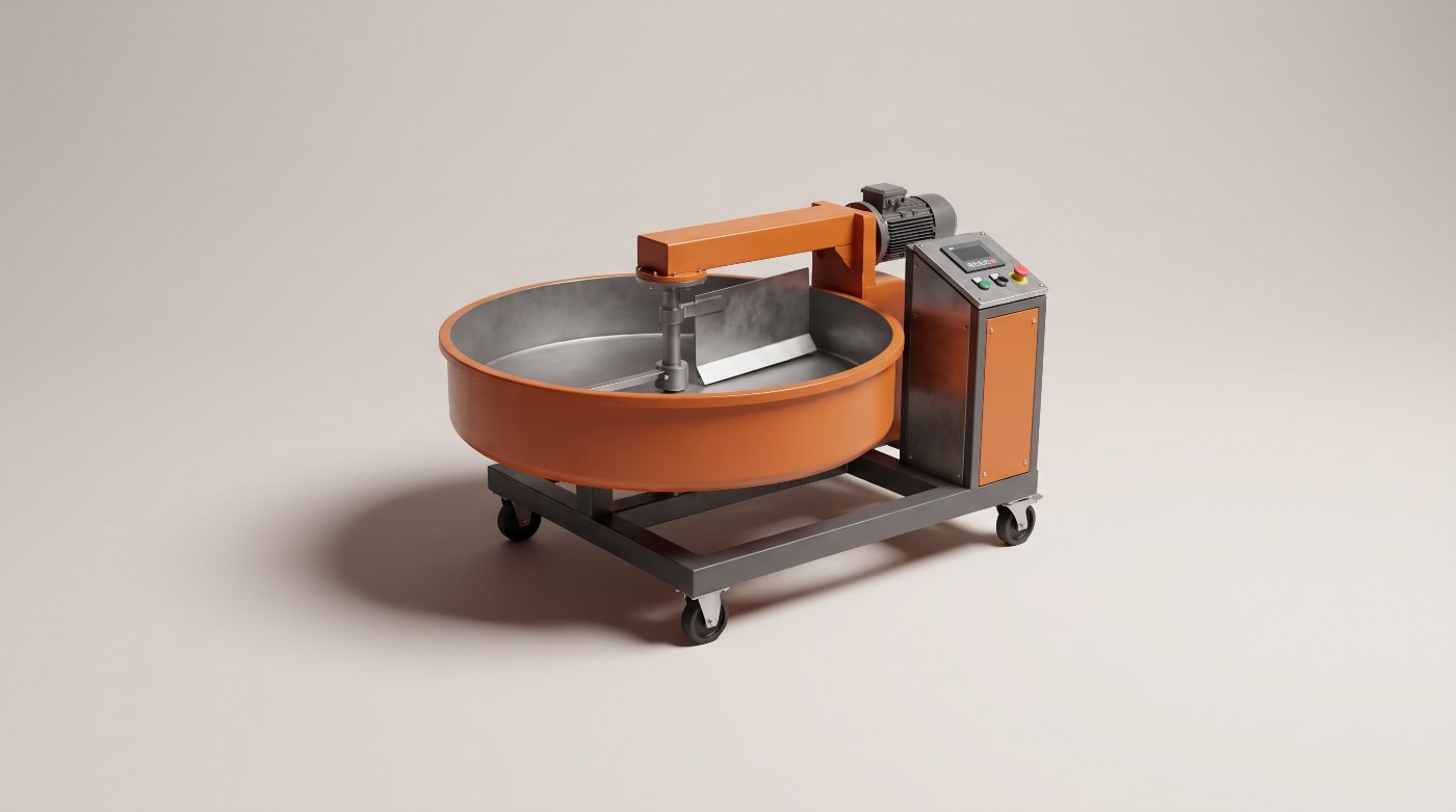 Glürex forced-action pan mixer