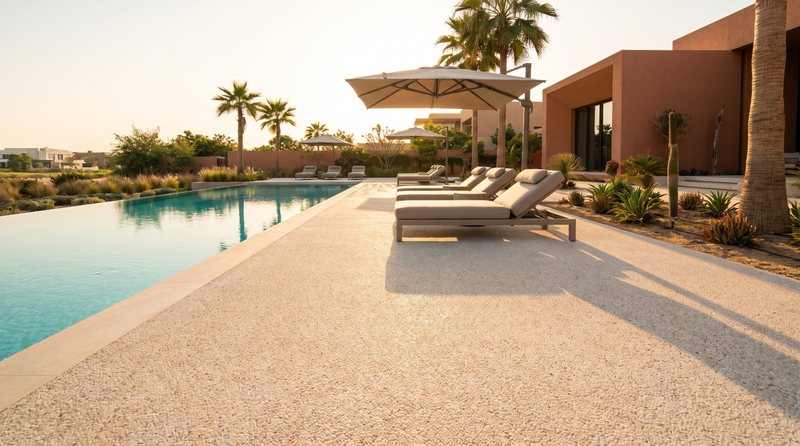 Stone Carpet around a villa pool