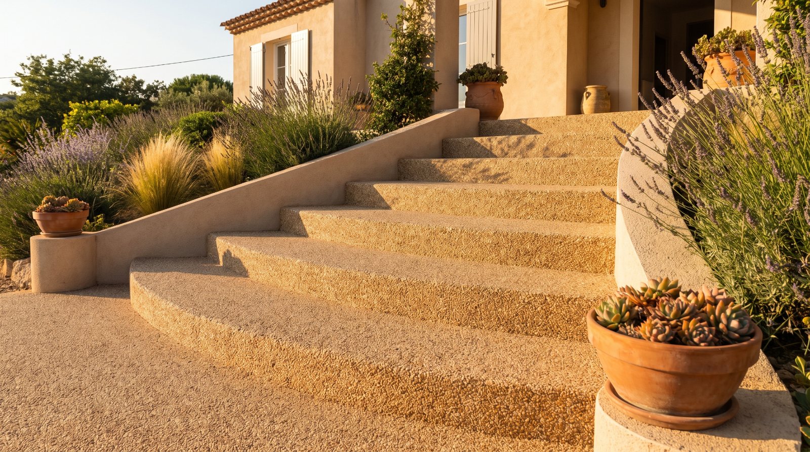 Stone Carpet on stairs and vertical surfaces